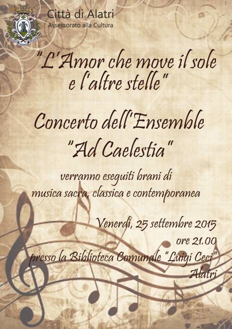 Concerto L’Amor che move il sole e l’altre stelle