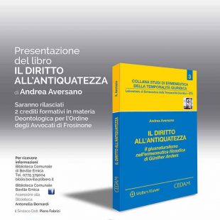 Presentazione del libro: "Il diritto dell'antiquatezza" di Andrea Aversano.