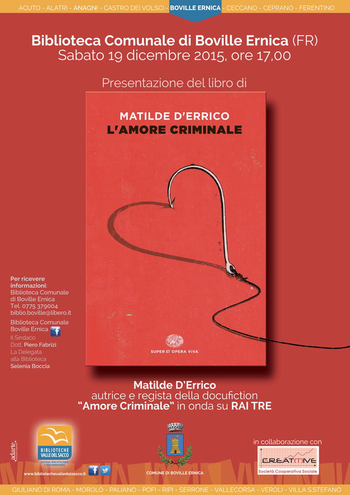 Presentazione del libro L’ amore criminale