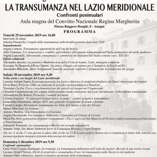 Seminario ad Anagni sulla transumanza